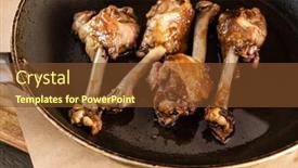  Presentation with crisp - PPT theme featuring crisp duck confit background and a tawny brown colored foreground