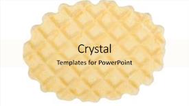  Presentation with crisp - Audience pleasing PPT theme consisting of crisp waffle isolated on white backdrop and a blonde colored foreground