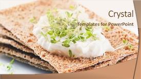  Presentation with vanilla ice cream fresh - PPT layouts having crispbread with fresh cream cheese background and a lemonade colored foreground