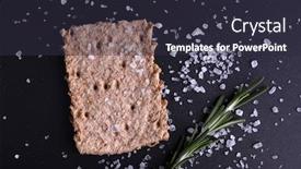  Presentation with table salt - Colorful presentation theme enhanced with crispbread-with-salt-and-sprigs backdrop and a wine colored foreground