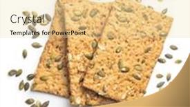  Presentation with pumpkin seeds - Amazing presentation design having crispy-bread-with-pumpkin-seeds backdrop and a blonde colored foreground
