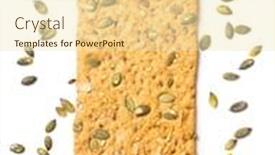  Presentation with pumpkin seeds - Colorful PPT theme enhanced with crispy-bread-with-pumpkin-seeds backdrop and a cream colored foreground