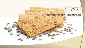  Presentation with pumpkin seeds - PPT theme consisting of crispy-bread-with-pumpkin-seeds background and a lemonade colored foreground