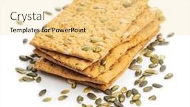  Presentation with pumpkin seeds - Cool new presentation design with crispy-bread-with-pumpkin-seeds backdrop and a blonde colored foreground