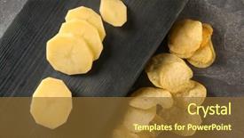  Presentation with food potato spicy chips crisps snacks - Amazing presentation having crispy chips and raw potato backdrop and a tawny brown colored foreground