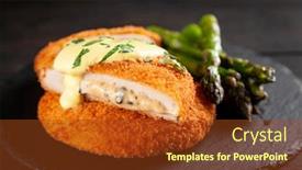  Presentation with application web bleu - PPT layouts enhanced with crispy cordon bleu background and a tawny brown colored foreground