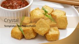  Presentation with chili - PPT layouts enhanced with crispy-cubed-tofu-puffs background and a  colored foreground