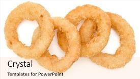 Presentation with deep - PPT theme consisting of crispy deep fried onion background and a lemonade colored foreground