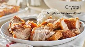  Presentation with filipino - Cool new slide set with crispy-filipino-lechon-kawali backdrop and a soft green colored foreground