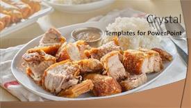  Presentation with filipino - Slides enhanced with crispy-filipino-lechon-kawali background and a mint green colored foreground