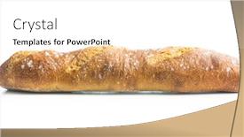 Presentation with white - Slide deck having crispy-fresh-baguette-isolated background and a white colored foreground