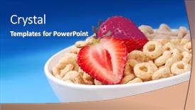  Presentation with oat - Presentation theme with crispy-oat-cereal-with-fresh background and a ocean colored foreground