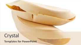  Presentation with sweet corn - Presentation theme featuring crispy pancake filled with peanut background and a  colored foreground