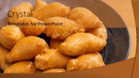  Presentation with lunar new year - Slide deck having crispy-peanut-puff-for-traditional background and a  colored foreground