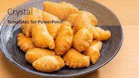  Presentation with lunar - PPT theme with crispy-peanut-puff-for-traditional background and a  colored foreground