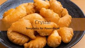  Presentation with lunar - Presentation with crispy-peanut-puff-for-traditional background and a  colored foreground