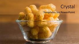  Presentation with peanut - Beautiful theme featuring crispy peanut puffs in bowl backdrop and a gold colored foreground