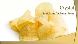  Presentation with potato chips - Amazing PPT theme having crispy potato chips on white background backdrop and a cream colored foreground