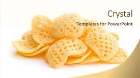  Presentation with potato chips - Theme featuring crispy potato chips shaped heart background and a cream colored foreground