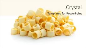  Presentation with potato - PPT theme consisting of crispy-potato-rings-isolated background and a blonde colored foreground