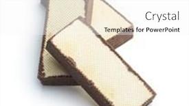  Presentation with chocolate biscuits - PPT theme having crispy-wafer-biscuits-filled background and a white colored foreground