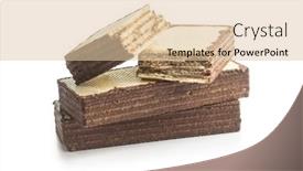  Presentation with chocolate biscuits - Audience pleasing slide set consisting of crispy-wafer-biscuits-filled backdrop and a lemonade colored foreground