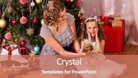  Presentation with child tree - Presentation with crist - child with mother receiving near background and a coral colored foreground