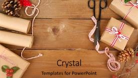  Presentation with cristmas - PPT layouts consisting of cristmas - beautiful christmas composition with handmade background and a red colored foreground