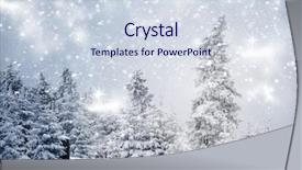  Presentation with christmas magic - Amazing theme having cristmas - trees covered with hoarfrost backdrop and a sky blue colored foreground