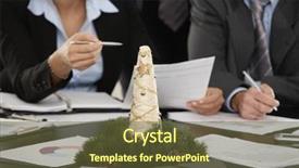  Presentation with cristmas - Presentation theme enhanced with cristmas decoration on meeting table at office business people talking in background focus placed on decoration in front background and a tawny brown colored foreground
