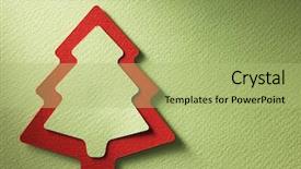  Presentation with cristmas - Beautiful theme featuring cristmas tree paper cutting design backdrop and a mint green colored foreground