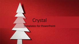  Presentation with paper cutting - Cool new theme with cristmas tree paper cutting design backdrop and a crimson colored foreground