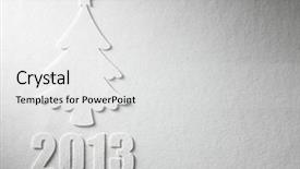  Presentation with paper cutting - Slides consisting of cristmas tree paper cutting design background and a white colored foreground