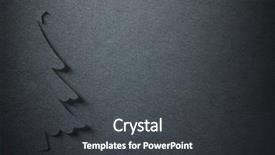  Presentation with paper cutting - Amazing slide deck having cristmas tree paper cutting design backdrop and a dark gray colored foreground