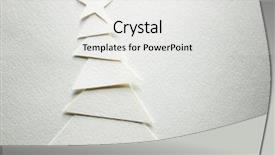  Presentation with paper cutting - Beautiful theme featuring cristmas tree paper cutting design backdrop and a white colored foreground