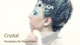  Presentation with winter ice - Theme consisting of cristmass - ice-princess christmas winter fairy woman background and a  colored foreground