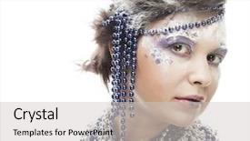  Presentation with winter ice - Cool new presentation design with cristmass - ice-princess christmas winter fairy woman backdrop and a  colored foreground