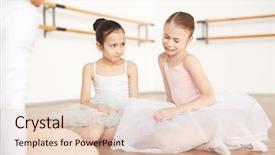  Presentation with black and white film strip - Beautiful slide deck featuring critical - girls with strict hairstyle backdrop and a lemonade colored foreground