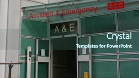  Presentation with accident - PPT layouts featuring critical care - accident and emergency entrance background and a ocean colored foreground