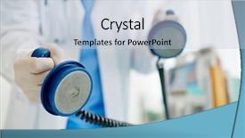  Presentation with equipment - Beautiful presentation featuring critical care - emergency equipment backdrop and a light blue colored foreground