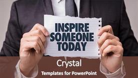  Presentation with inspire - Colorful PPT theme enhanced with critical care - inspire someone today backdrop and a tawny brown colored foreground