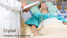  Presentation with metabolic syndrome doctor examining - Slide set with critical care - midsection of doctor examining male background and a lemonade colored foreground