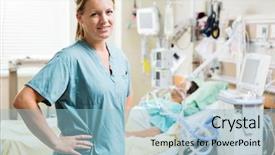  Presentation with nurse care - Colorful PPT layouts enhanced with critical care - portrait of confident nurse standing backdrop and a light blue colored foreground