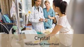  Presentation with nurse care - Colorful presentation enhanced with gay world - red ribbon as symbol of backdrop and a gray colored foreground