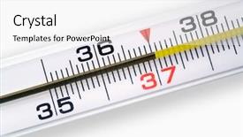  Presentation with floral border over white - Presentation featuring critical health - mercurial thermometer 37 background and a white colored foreground