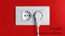  Presentation with power plug - Cool new presentation theme with critical power backdrop and a crimson colored foreground