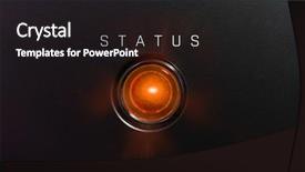  Presentation with orange and black backrgound - Beautiful PPT theme featuring critical safety system - status indicator or lamp orange backdrop and a dark gray colored foreground