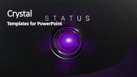  Presentation with crucifixion crown purple - PPT theme featuring critical safety system - status indicator or lamp purple background and a dark gray colored foreground