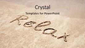  Presentation with beach toys on sand - Beautiful theme featuring criture - relax handwritten in sand backdrop and a lemonade colored foreground