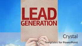  Presentation with lead - Slides having crm customer service - lead generation card with beautiful background and a lemonade colored foreground